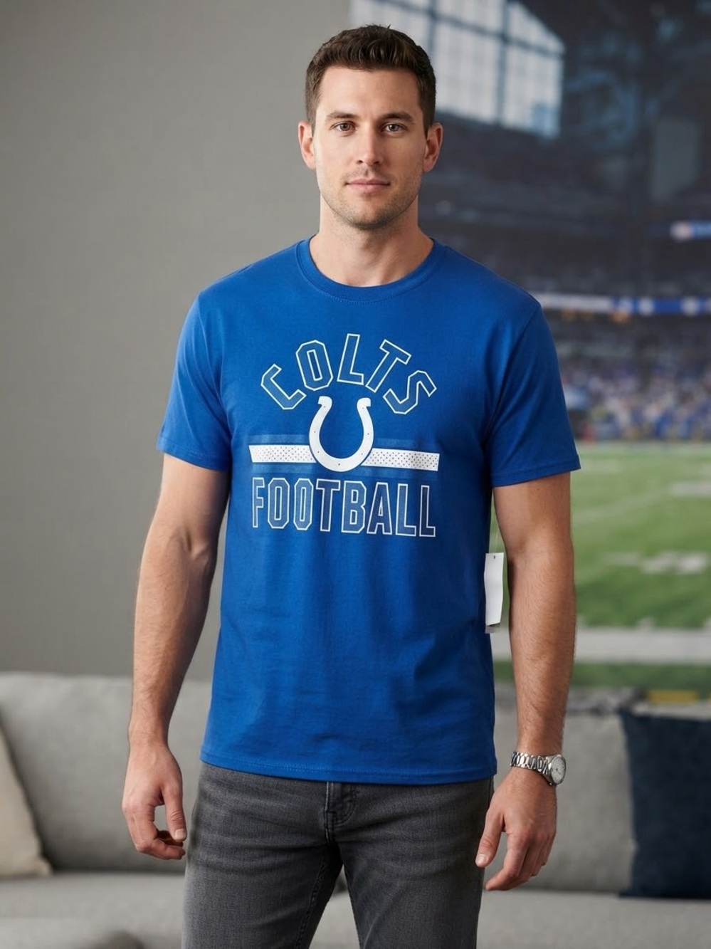 NFL Indianapolis Colts Team Apparel T-Shirt - Men's Size XL - Blue